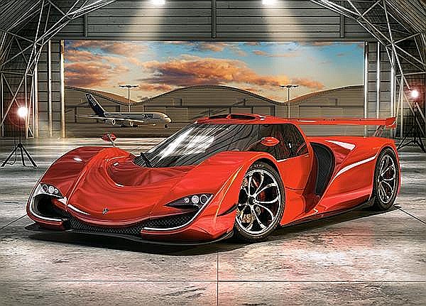 Puzzle 60 piese Masina Concept in Hangar 66162 [2]
