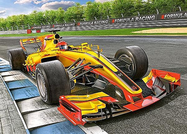 Puzzle 60 piese Masina de Curse in Circuit 66179 [2]