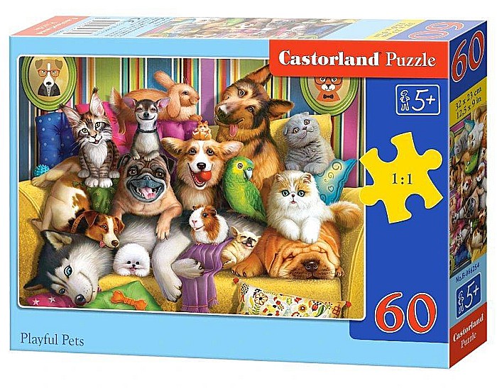 Puzzle 60 piese Playful Pet 66254 Castorland [1]