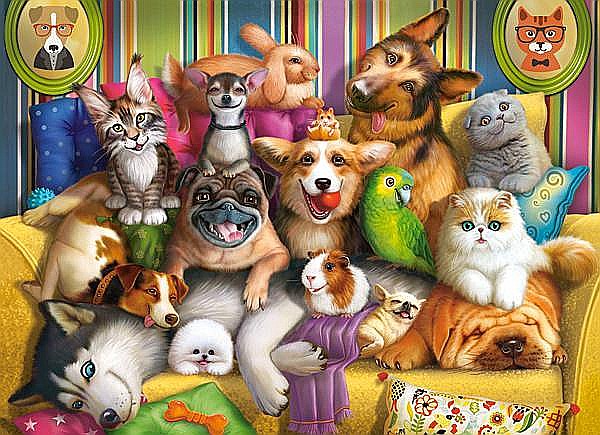 Puzzle 70 piese Playful Pets Castorland 70176 [2]