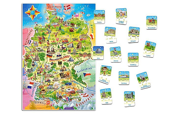 Puzzle Educativ 120 piese Harta Germaniei E-180 [2]