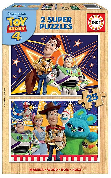 Puzzle lemn 2x25 piese Disney Toy Story 4 18083 [1]