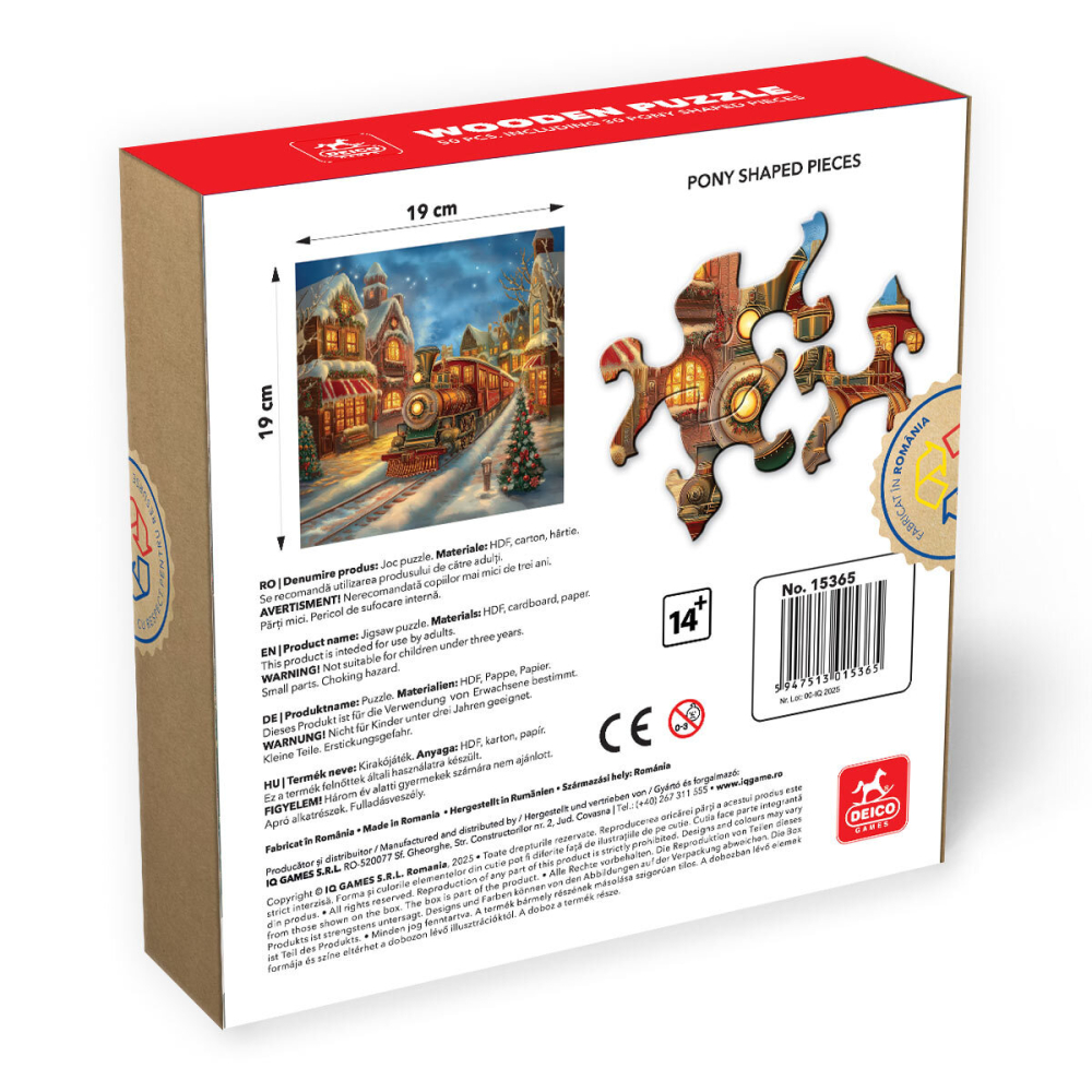 Puzzle Lemn Trenul lui Mos Craciun – HDF 50 Piese Special Shapes [2]