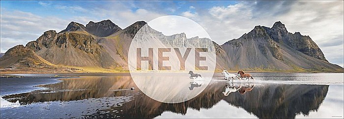 Puzzle panoramic 1000 piese Iceland Horses Heye 29946 [2]