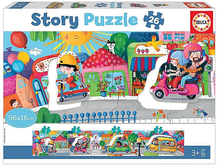 Puzzle Panoramic 26 piese Story Puzzle Vehicule 18901 EDUCA [1]