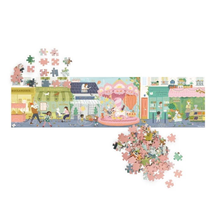 Puzzle panoramic Stradute pariziene 350 Piese Moulin Roty [4]