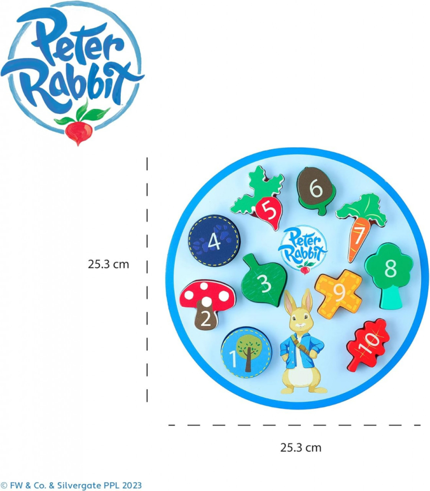 Puzzle Peter Rabbit™ cu numere, Orange Tree Toys [3]