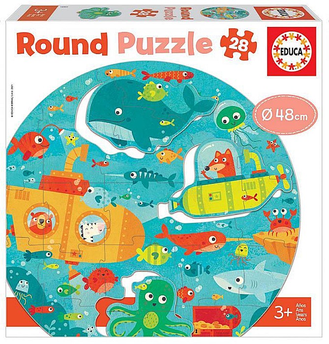 Puzzle rotund 28 piese Unde the Sea Educa 18907 [1]