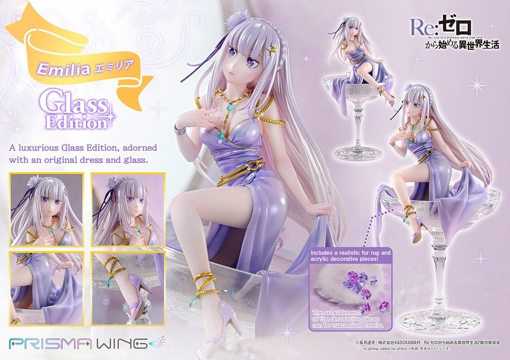 Re:Zero Prisma Wing Statue 1/7 Emilia Glass Edition Bonus Version 29 cm [12]