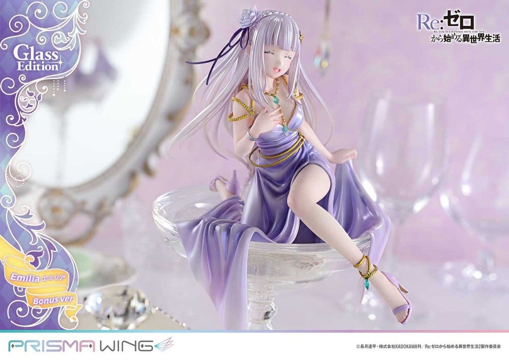 Re:Zero Prisma Wing Statue 1/7 Emilia Glass Edition Bonus Version 29 cm [15]