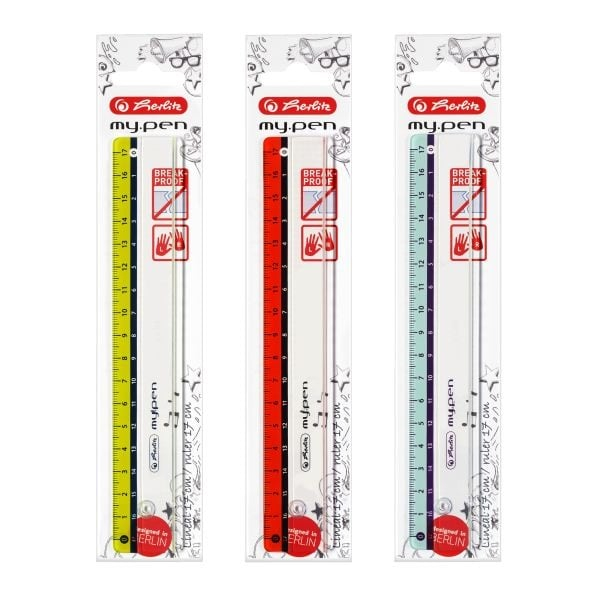 Rigla my.pen – 17 cm, plastic rezistent [1]