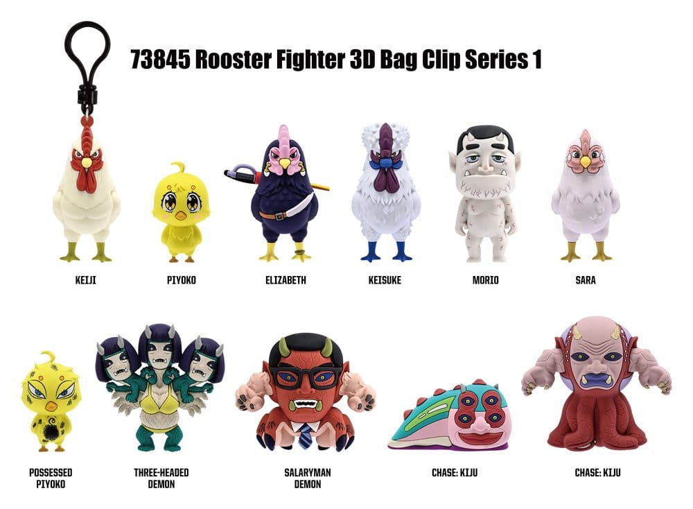 Rooster Fighter 3D PVC Bag Clips Series 1 Blind Bag Display (24) [2]