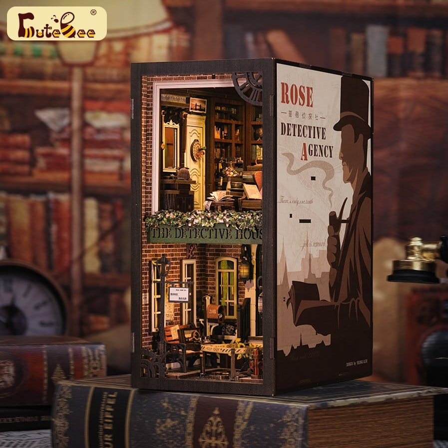 Rose Detective Agency - DIY Book Nook Kit cu LED [7]