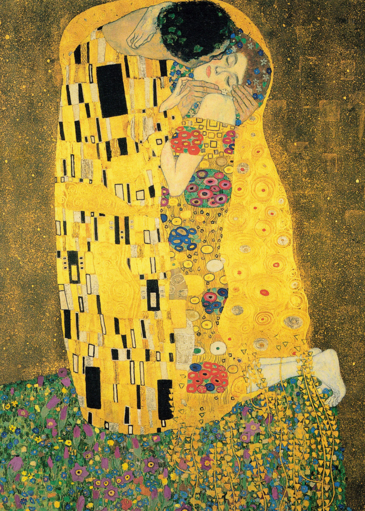 Set 2 Puzzle 500 piese Grafika LArt de Klimt Le Baiser si Dame a leventail [2]