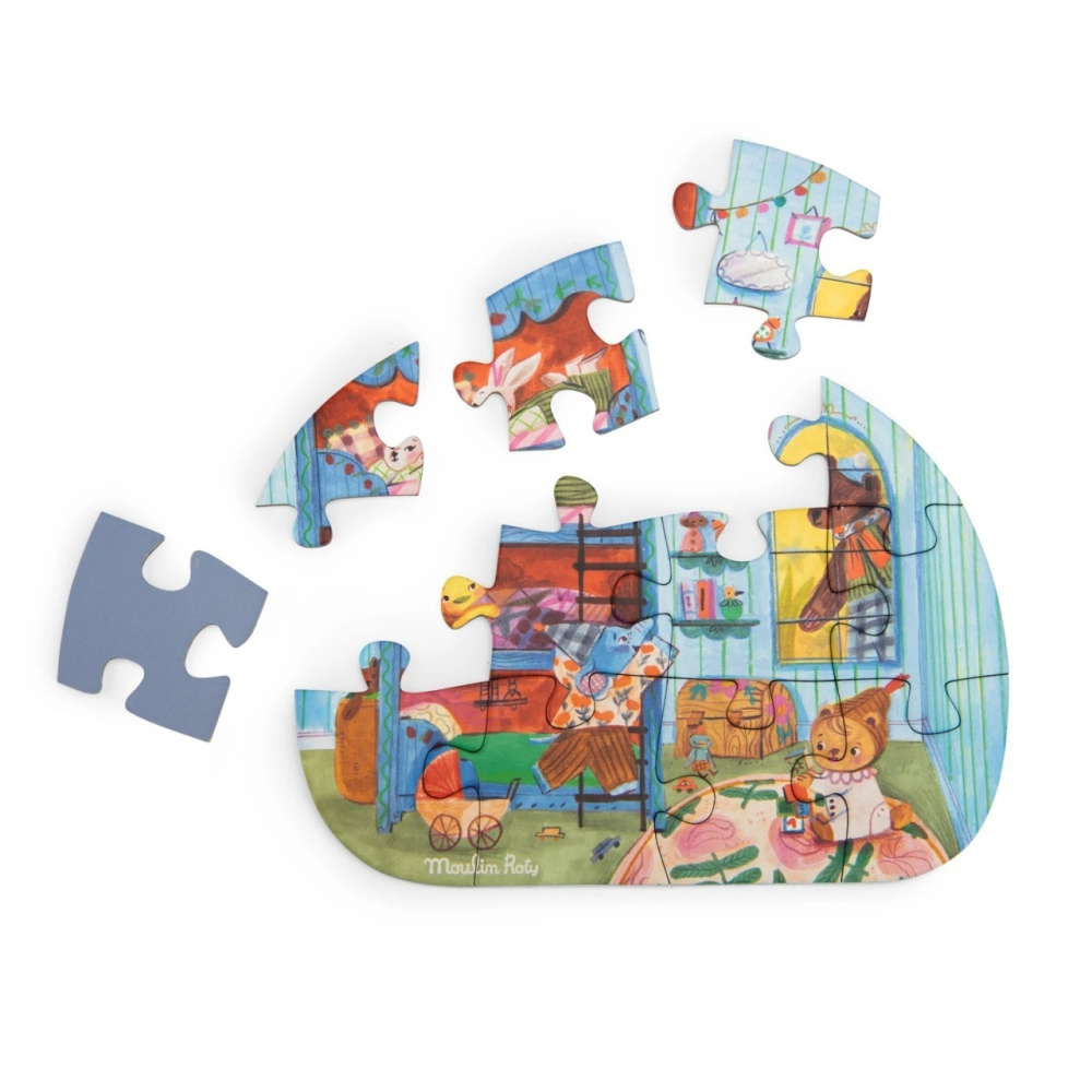 Set 4 mini puzzle-uri O zi perfecta, Moulin Roty [3]