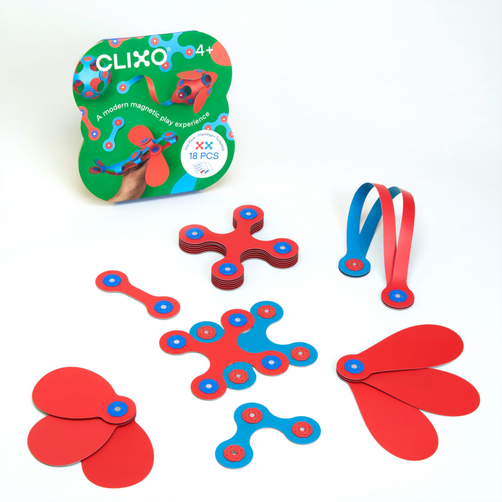 Set Clixo de construit cu magnet, Itsy pack Flamingo-Turquoise 18 [1]
