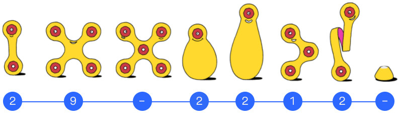 Set Clixo de construit cu magnet, Itsy pack Flamingo-Turquoise 18 [2]