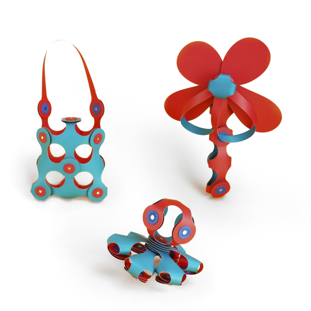 Set Clixo de construit cu magnet, Itsy pack Flamingo-Turquoise 30 [5]