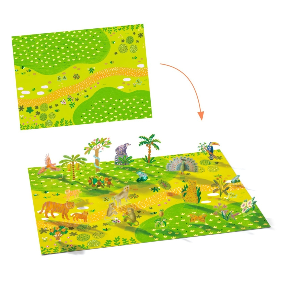 Set creativ de stickere reutilizabile Animale, Djeco [2]