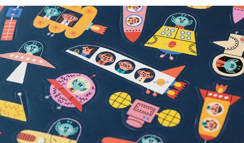 Set cu abtibilduri repozitionabile Cosmos, Londji [2]