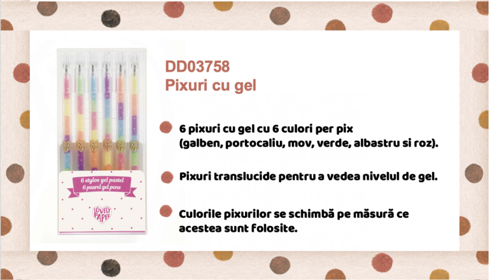 Set fluo roll-gel 6 culori combinate, Djeco [2]