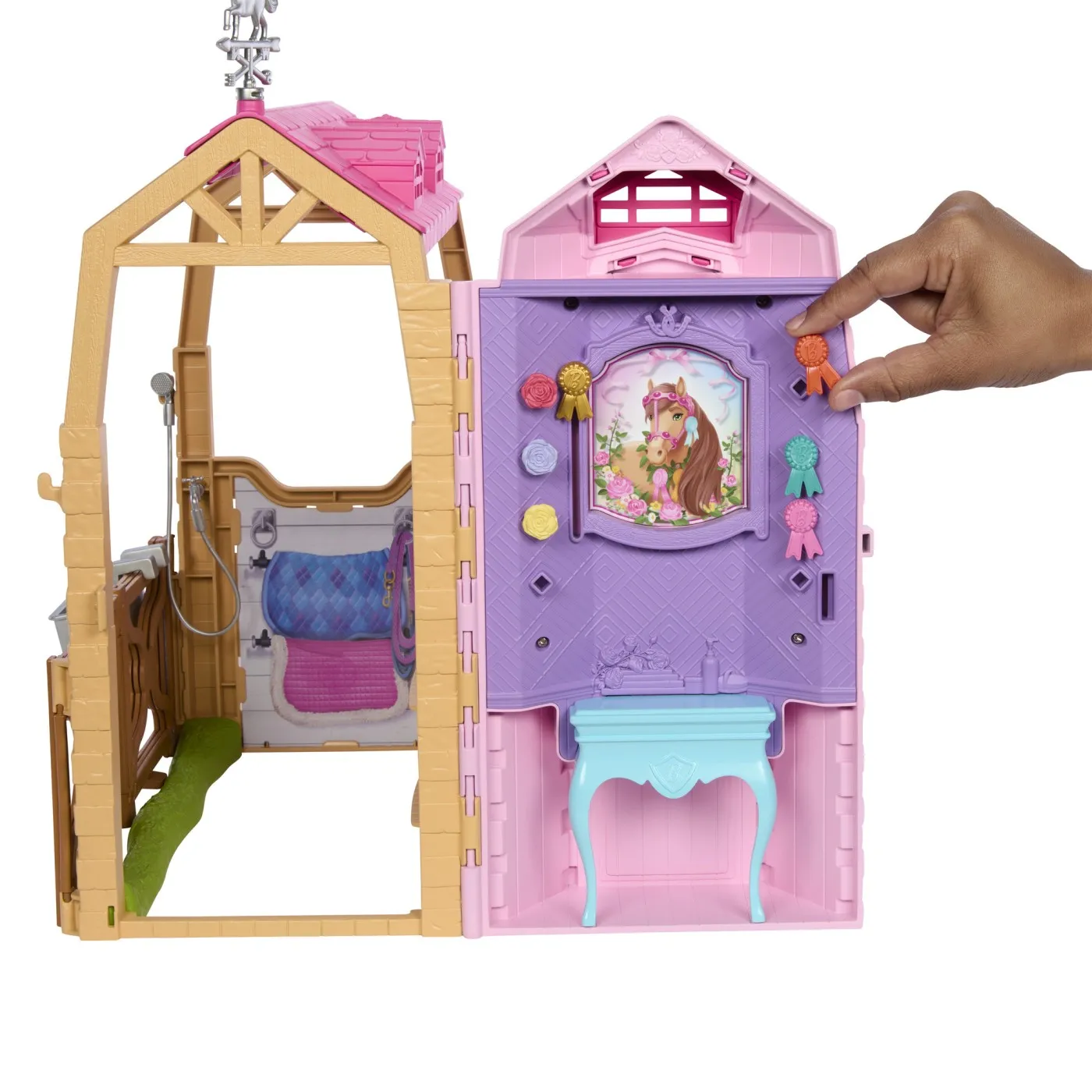 Set Grajd Barbie Mysteries Ultimate Stable cu Papusa si Cal [5]