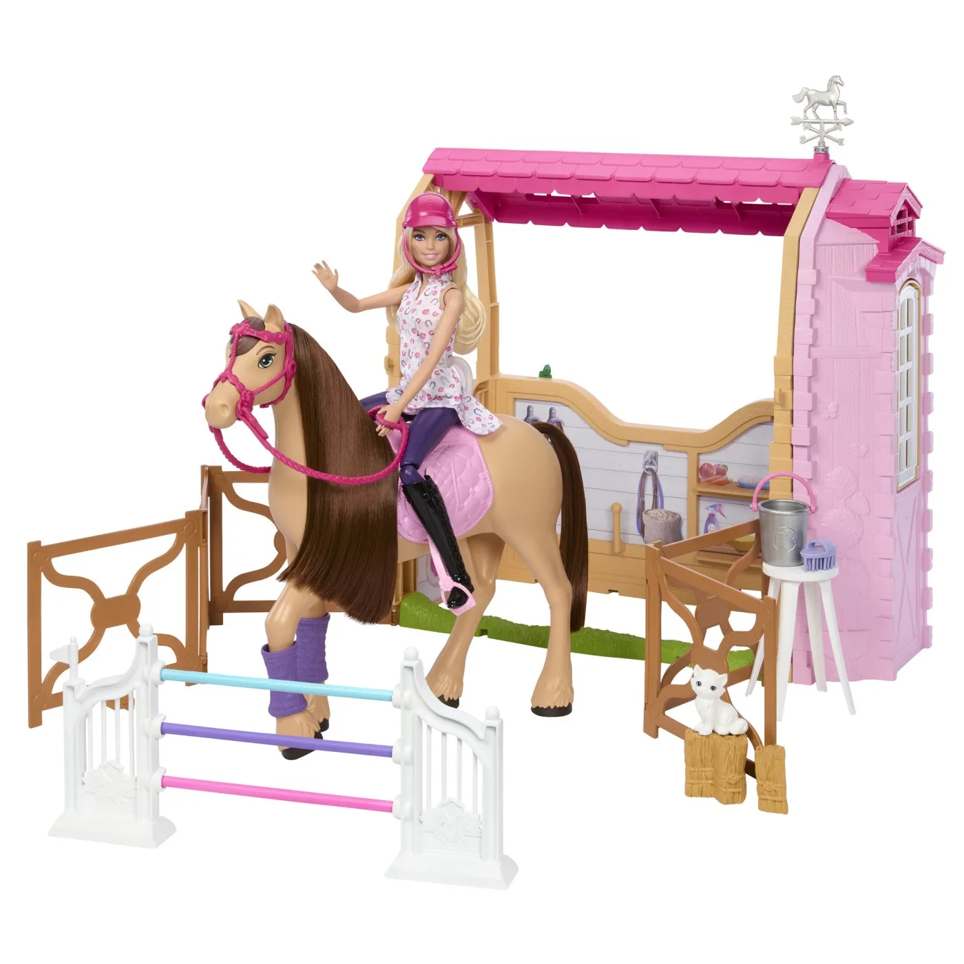 Set Grajd Barbie Mysteries Ultimate Stable cu Papusa si Cal [8]