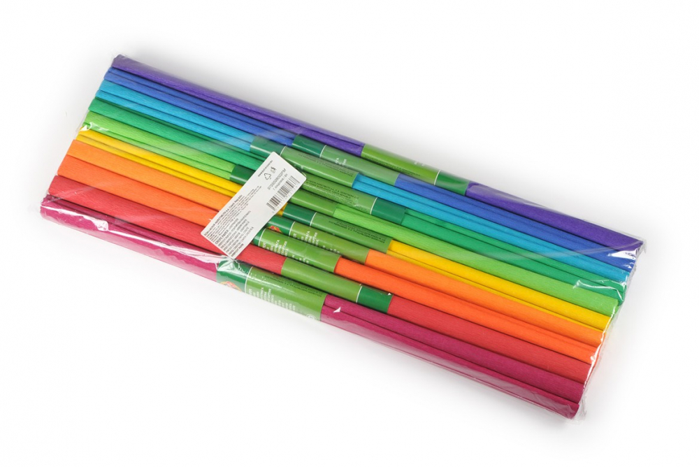 Set hartie creponata – 10 culori Curcubeu – 200x50cm – Koh-I-Noor [1]