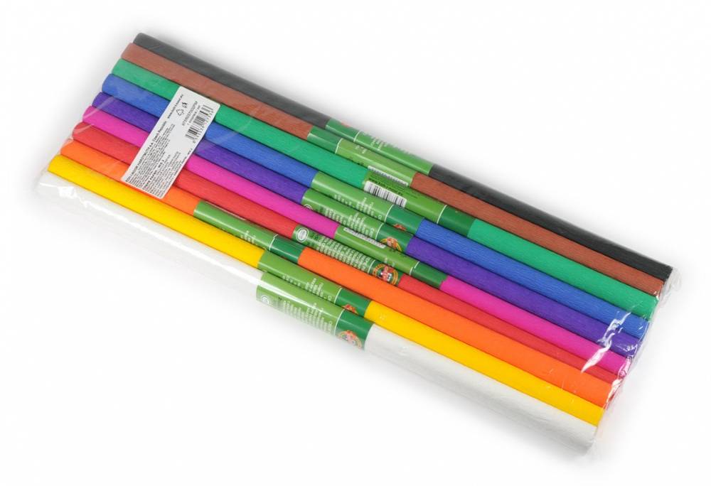 Set hartie creponata – 10 culori MIX – 200x50cm – Koh-I-Noor [1]