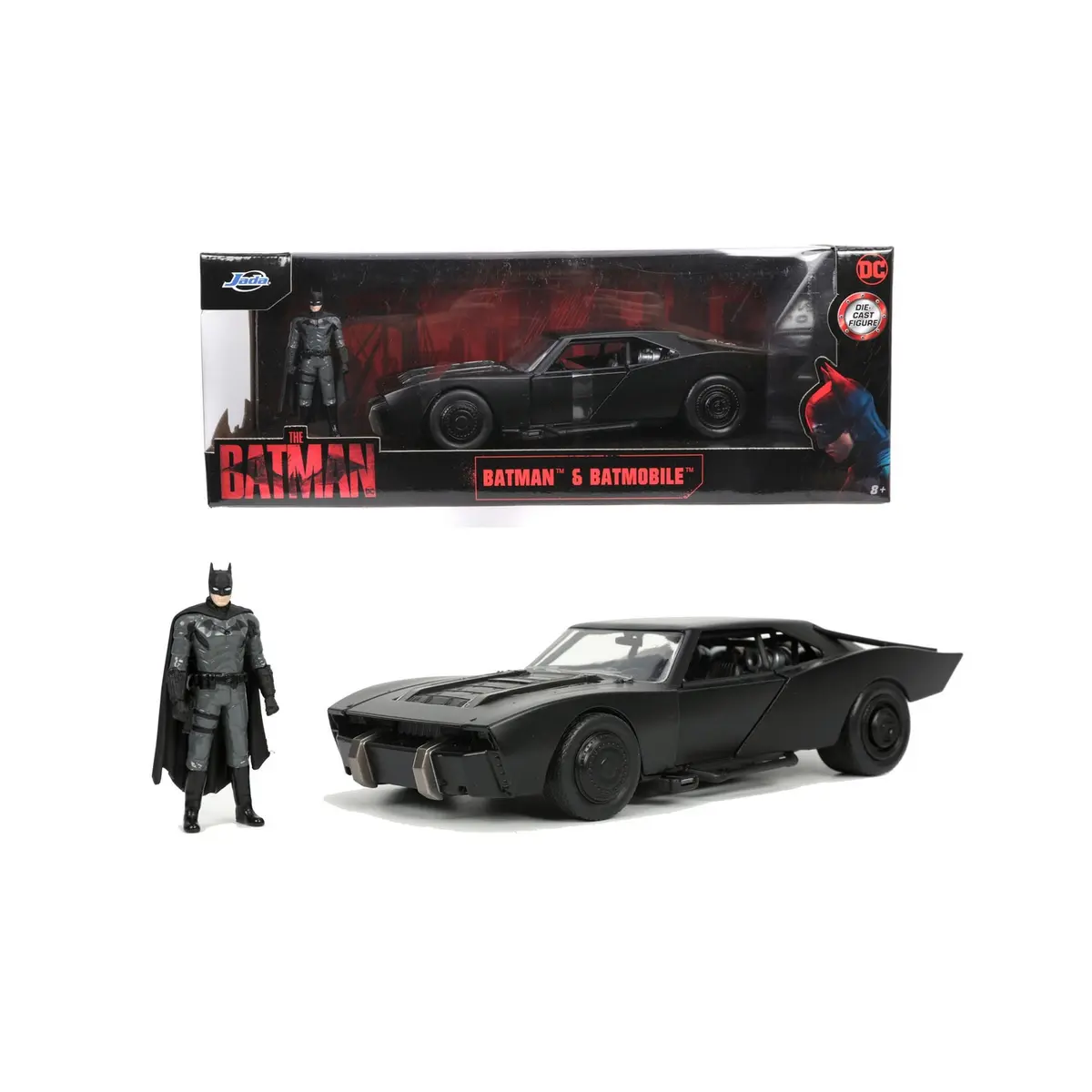 Set Jada Batmobile 2022 1:24 + figurina Batman metal [8]