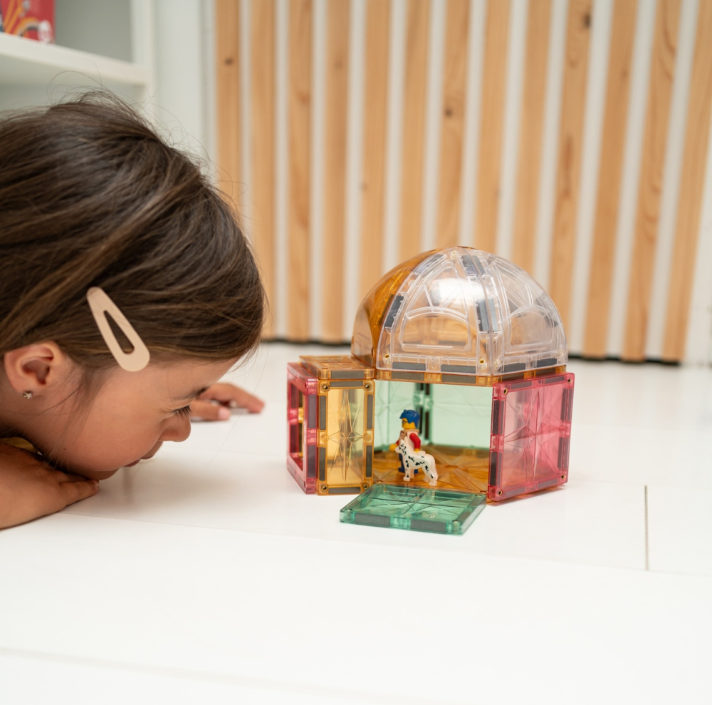 Set magnetic de constuit Dome pastel 34 piese, Cleverclixx [5]