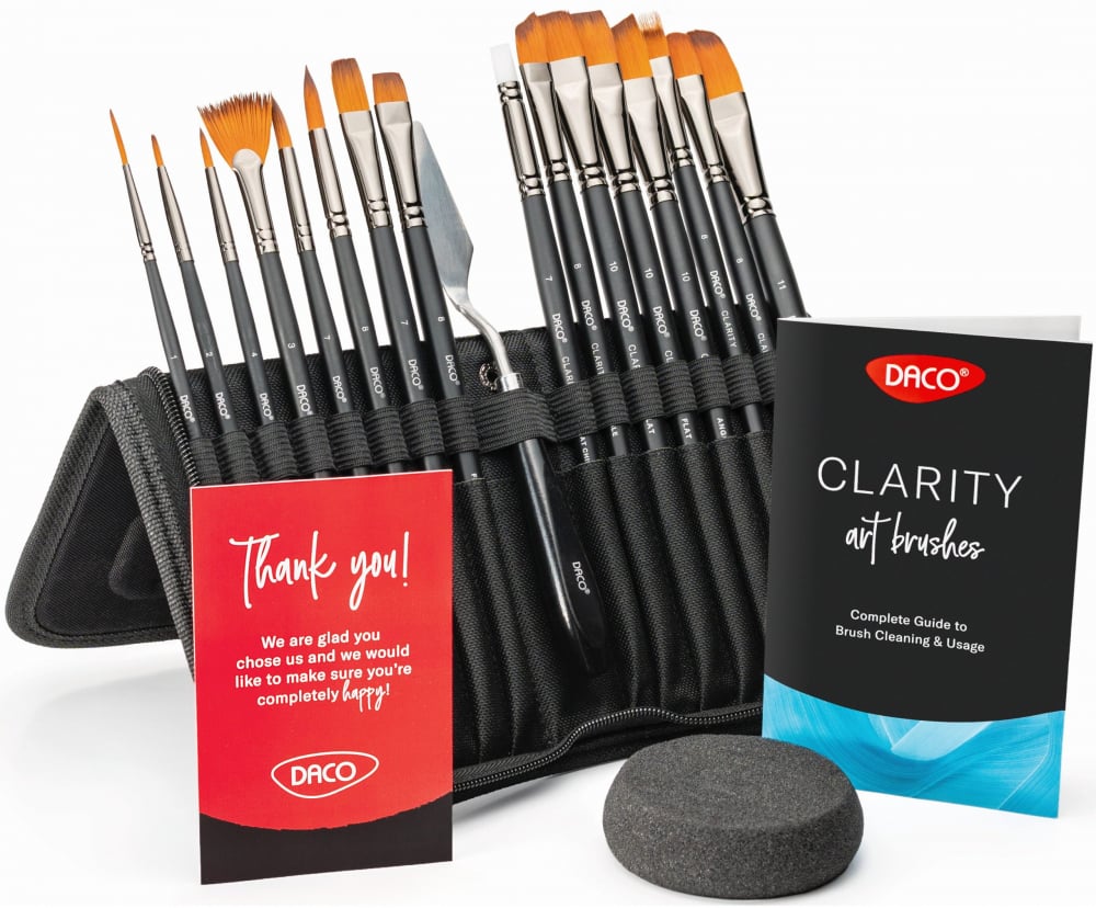 Set pensule 15+1 Clarity DACO – cu husa [1]