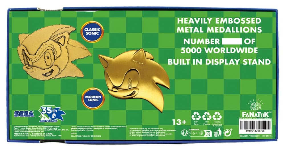 Sonic the Hedgehog Medallion Set 35th Anniversary Then & Now Limited Edition [4]