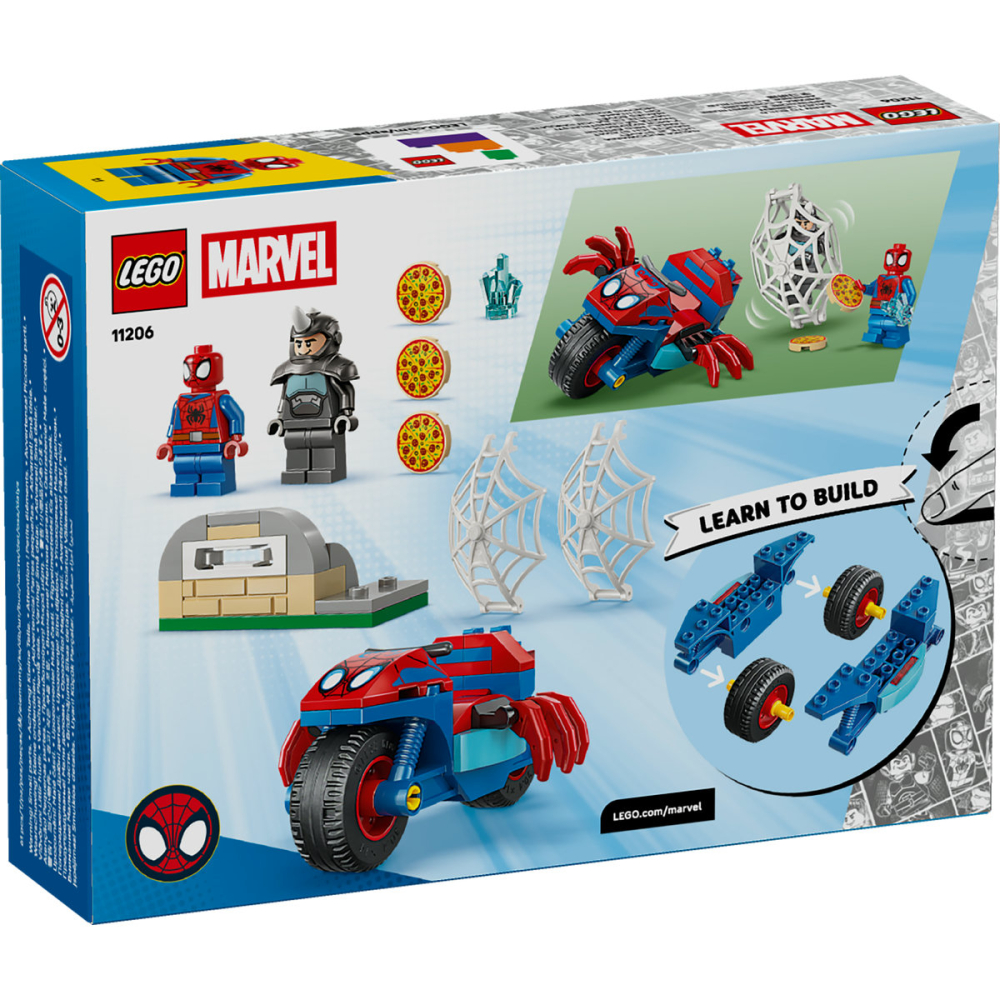 LEGO Marvel Spidey vs Rhino pe Motocicleta 11206 [3]