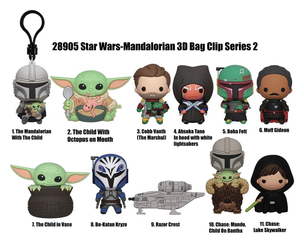 Star Wars Mandalorian 3D Foam Bag Clips Series 2 Display (24) [2]