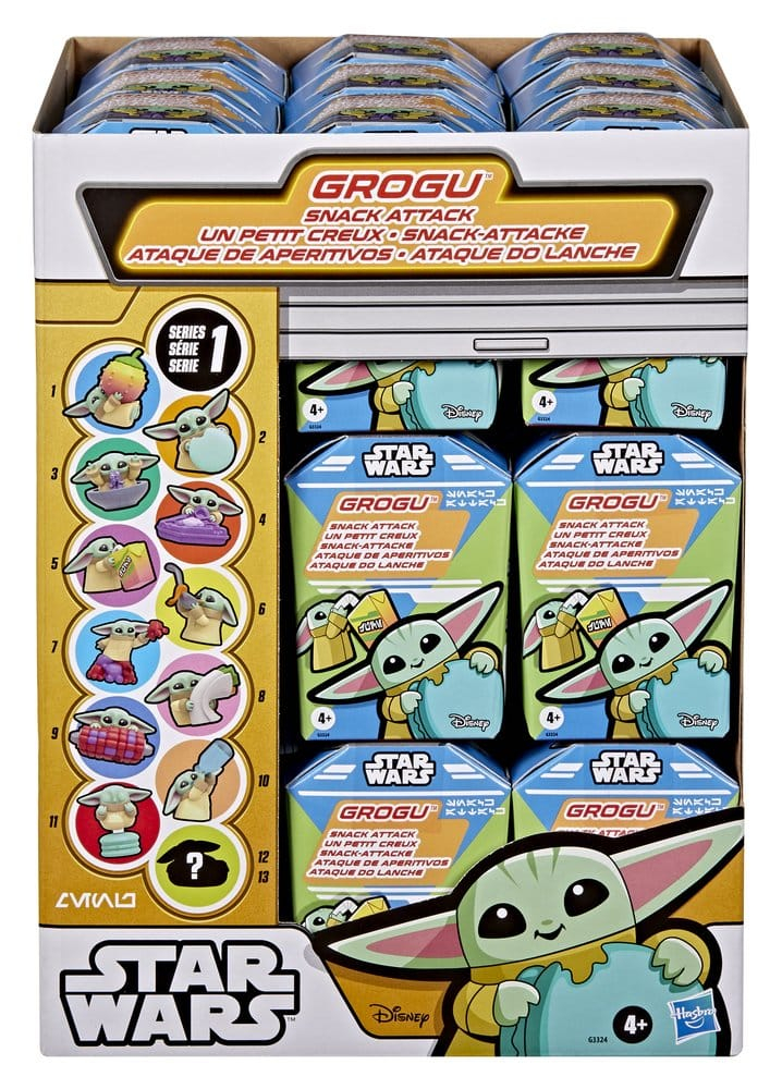 Star Wars Mini Figures 4 cm Grogu Snack Attack Series 1 Blind Box Display (24) [4]