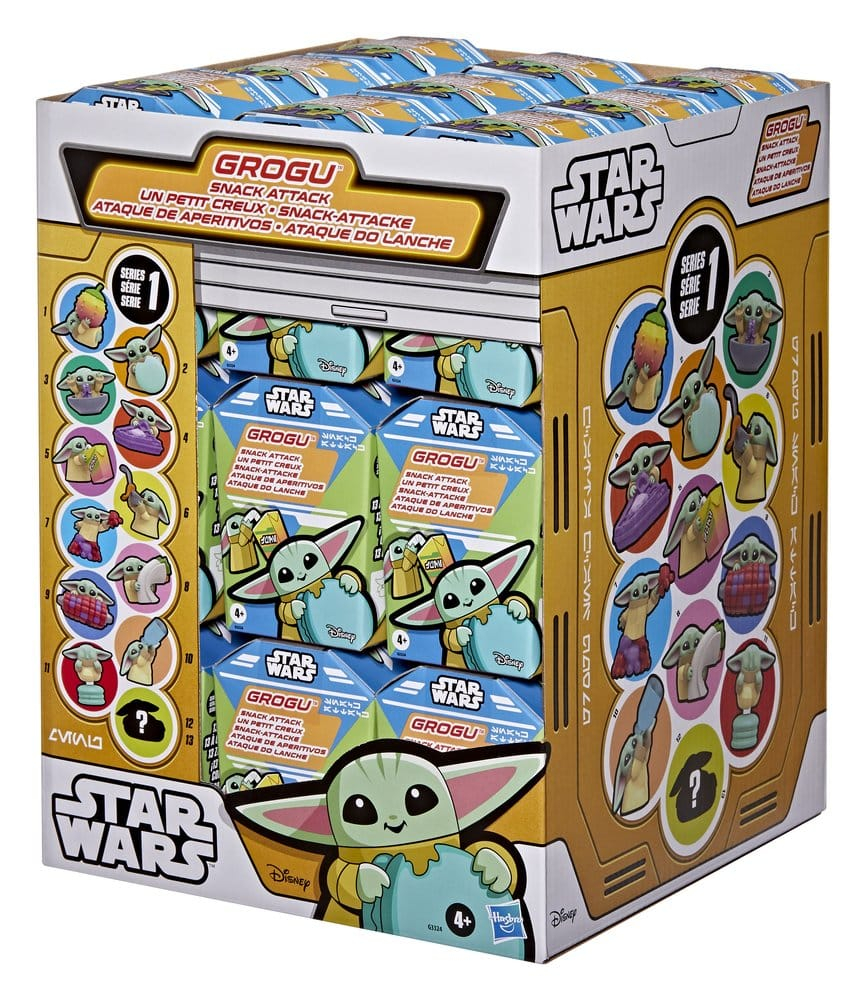 Star Wars Mini Figures 4 cm Grogu Snack Attack Series 1 Blind Box Display (24) [20]
