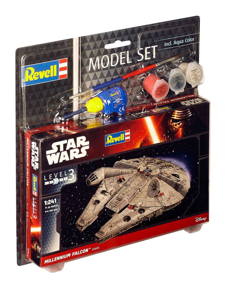 Star Wars Model Kit 1/241 Model Set Millennium Falcon 10 cm [3]