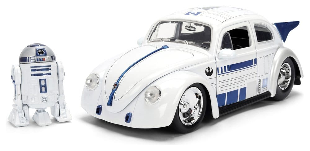 Star Wars R2-D2 VW Drag Beetle 1959 Jada 1:24 + Figurina [4]