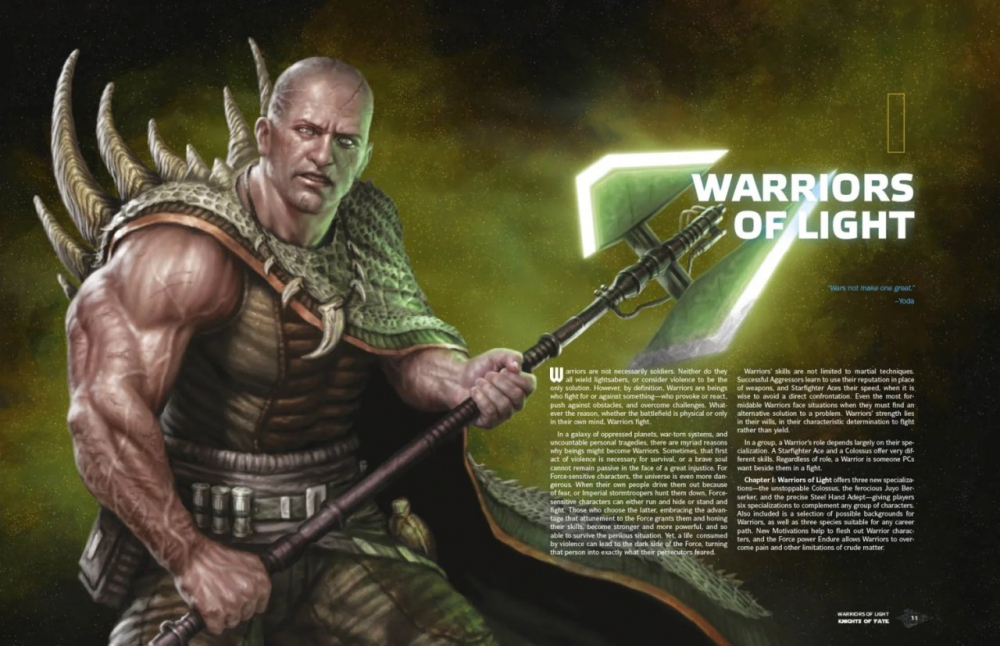 Star Wars RPG Knights of Fate – Supliment Force and Destiny pentru cariera Warrior [2]