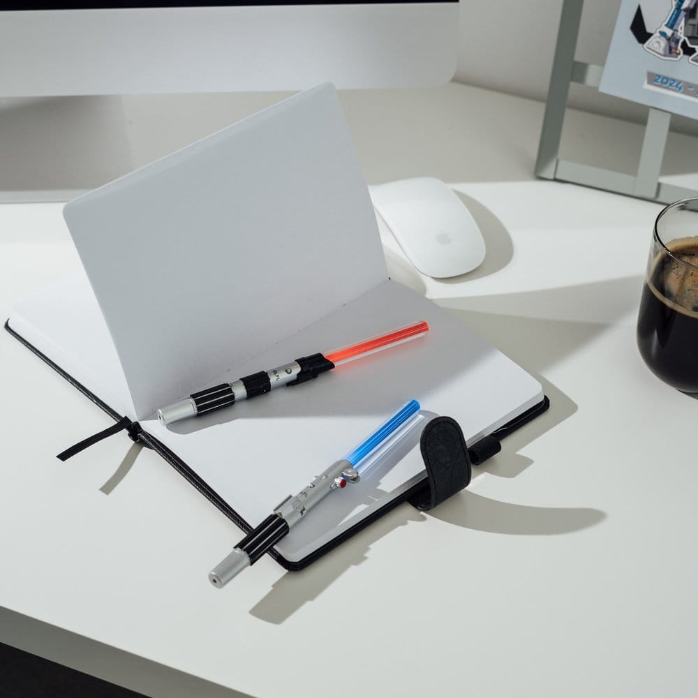 Star Wars Set of 2 Lightsaber Pens Luke Skywalker & Darth Vader [7]