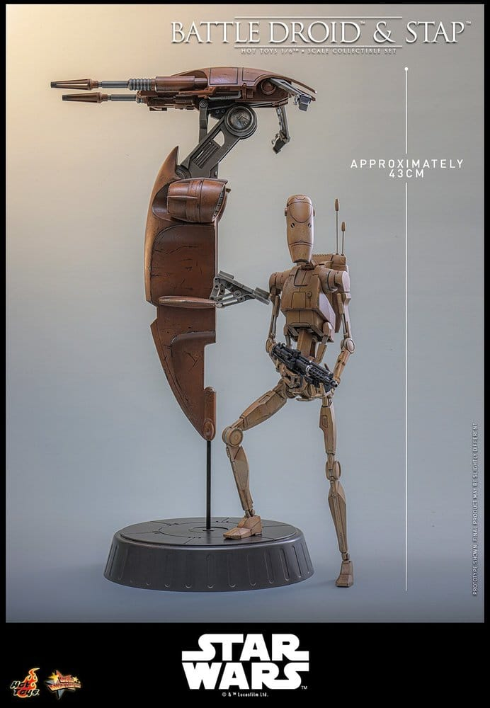 Star Wars: The Phantom Menace Movie Masterpiece Action Figure Set 1/6 Battle Droid & STAP 32 cm [11]