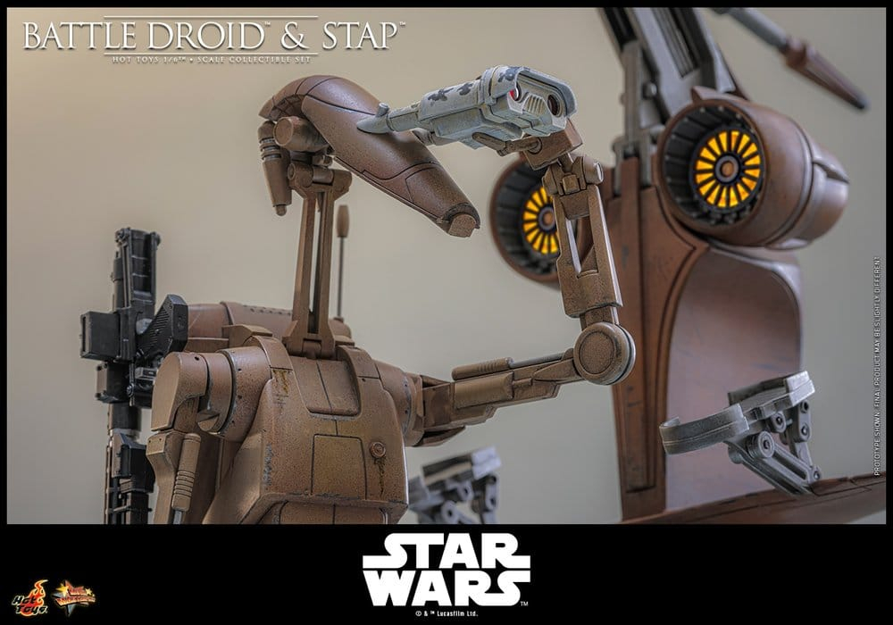 Star Wars: The Phantom Menace Movie Masterpiece Action Figure Set 1/6 Battle Droid & STAP 32 cm [5]