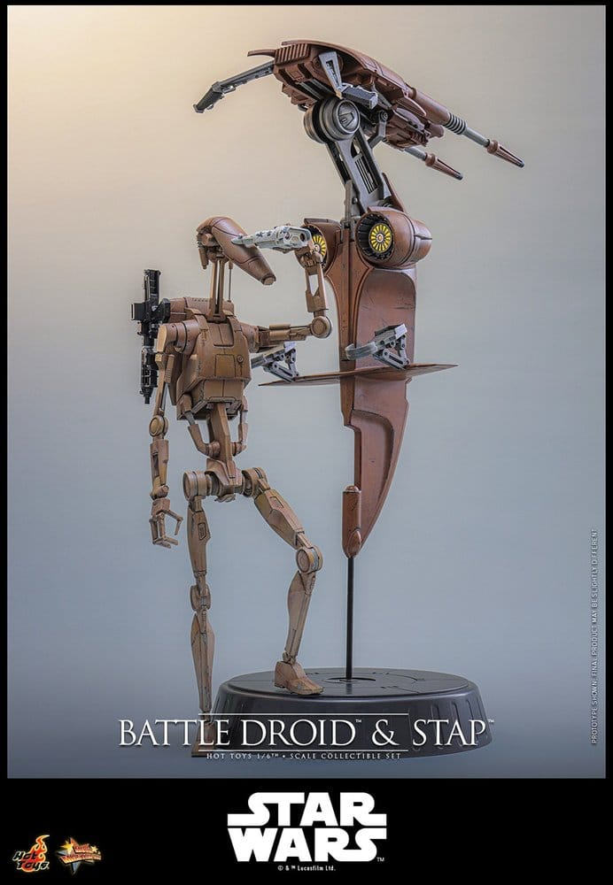 Star Wars: The Phantom Menace Movie Masterpiece Action Figure Set 1/6 Battle Droid & STAP 32 cm [9]