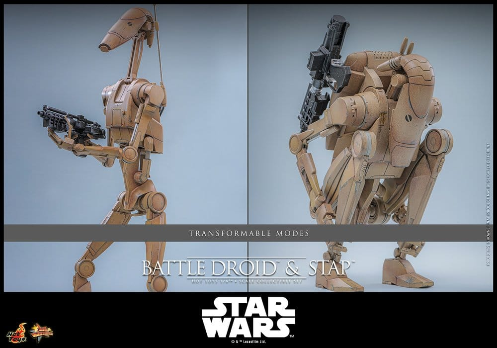 Star Wars: The Phantom Menace Movie Masterpiece Action Figure Set 1/6 Battle Droid & STAP 32 cm [13]