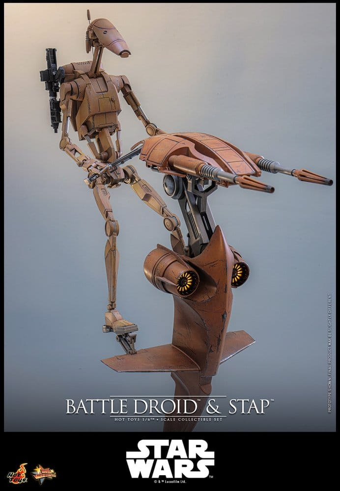 Star Wars: The Phantom Menace Movie Masterpiece Action Figure Set 1/6 Battle Droid & STAP 32 cm [7]