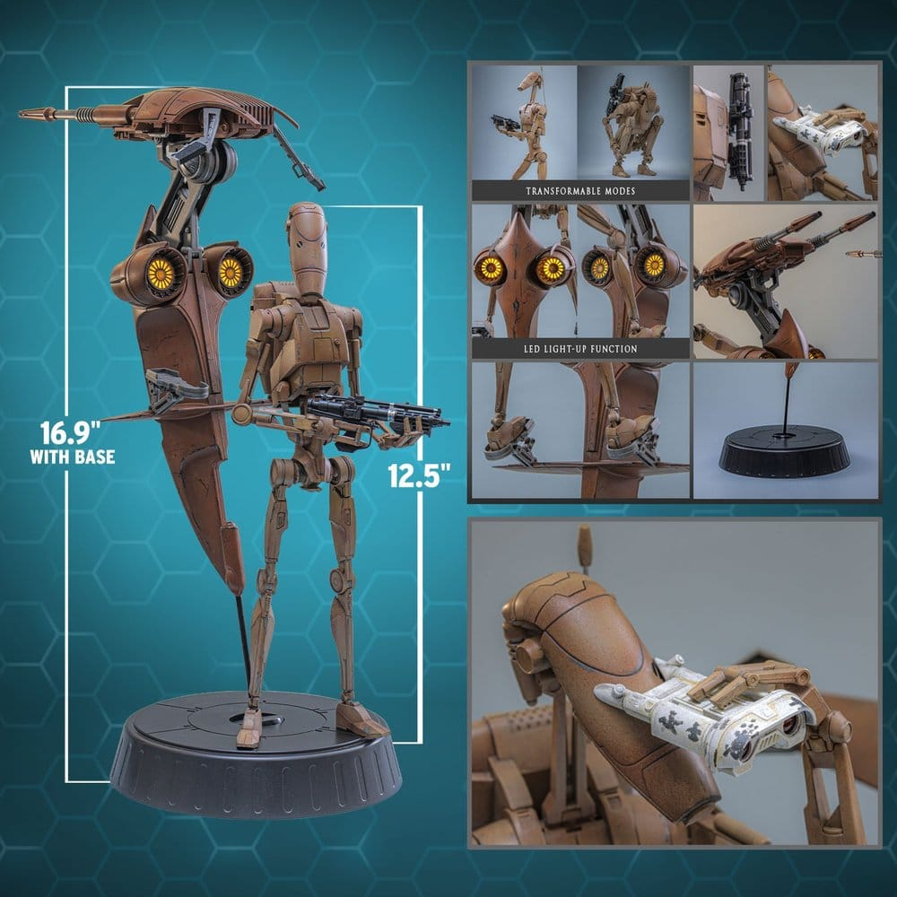Star Wars: The Phantom Menace Movie Masterpiece Action Figure Set 1/6 Battle Droid & STAP 32 cm [15]