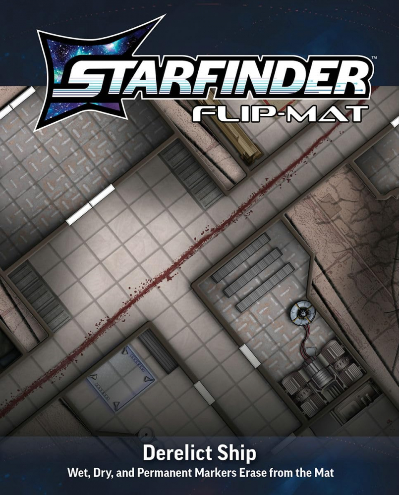 Starfinder Flip-Mat: Derelict Starships – Harta spatiala pentru RPG sci-fi [1]