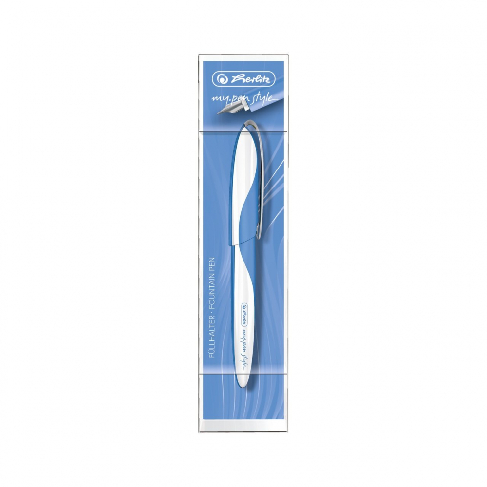 Stilou my.pen Style – penita M, ergonomic, albastru baltic, pentru dreptaci si stangaci, blister [1]