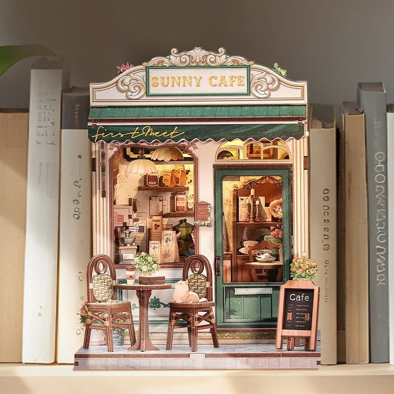 Sunny Cafe - DIY Miniature House Kit cu LED [8]